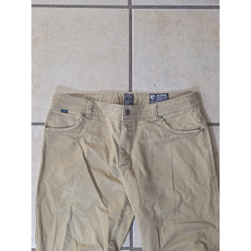 KUHL Ryder Pants Mens 38x32 Vintage Patina Dye Khaki Rugged Outdoor Workwear - Picture 3 of 14